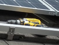 Solar panel installation