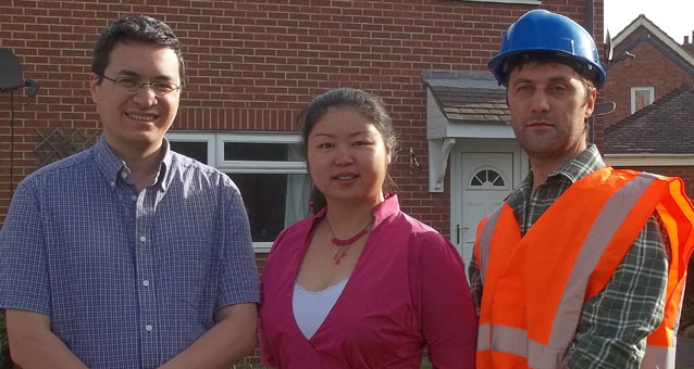 Your solar powered team of Philip Chow, Helen Chen and Gareth Ayres